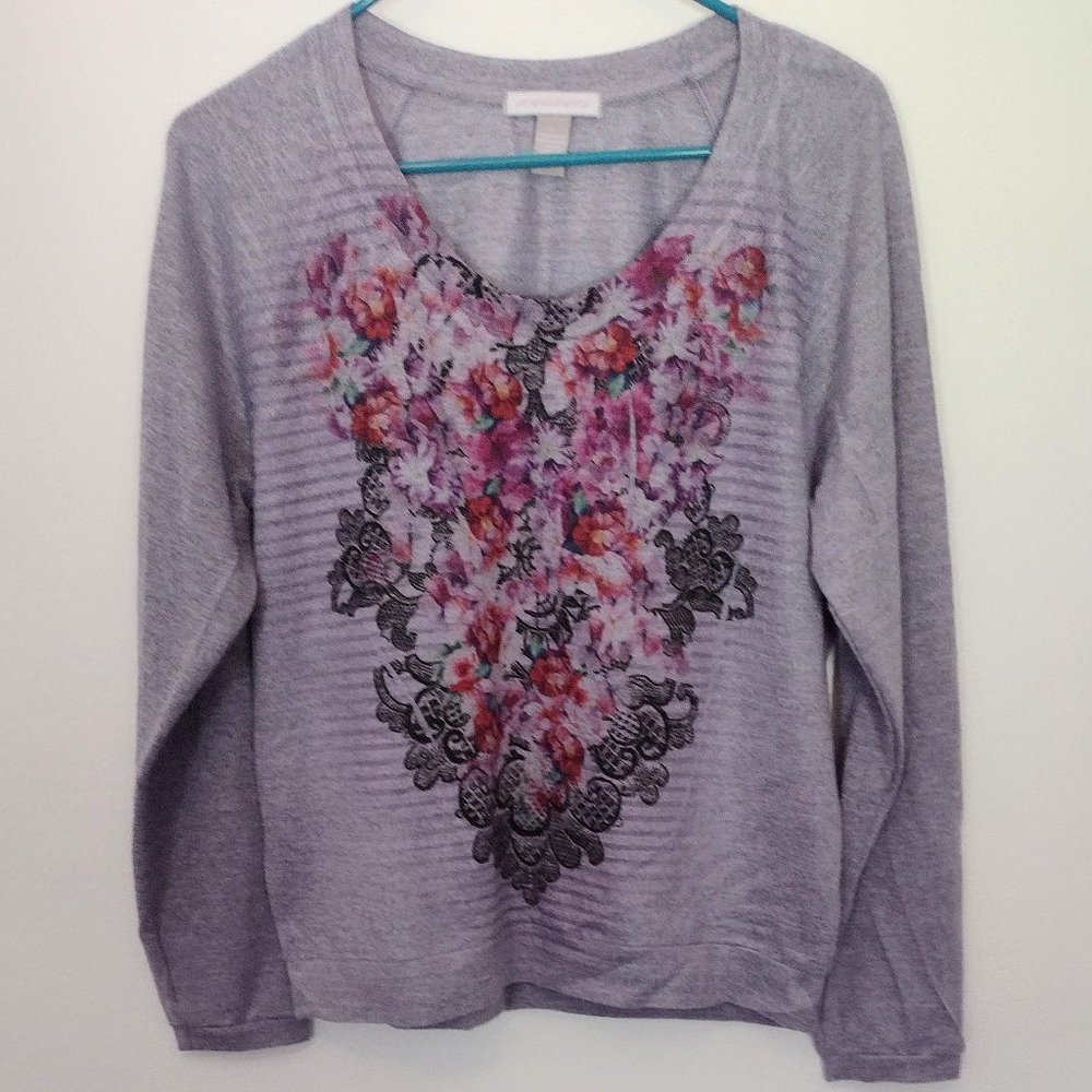 Graphic Sweatshirt with rose design